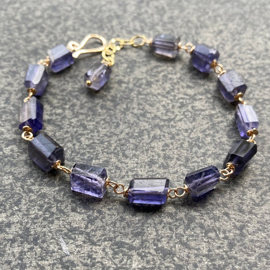 Iolite & Gold Bracelet