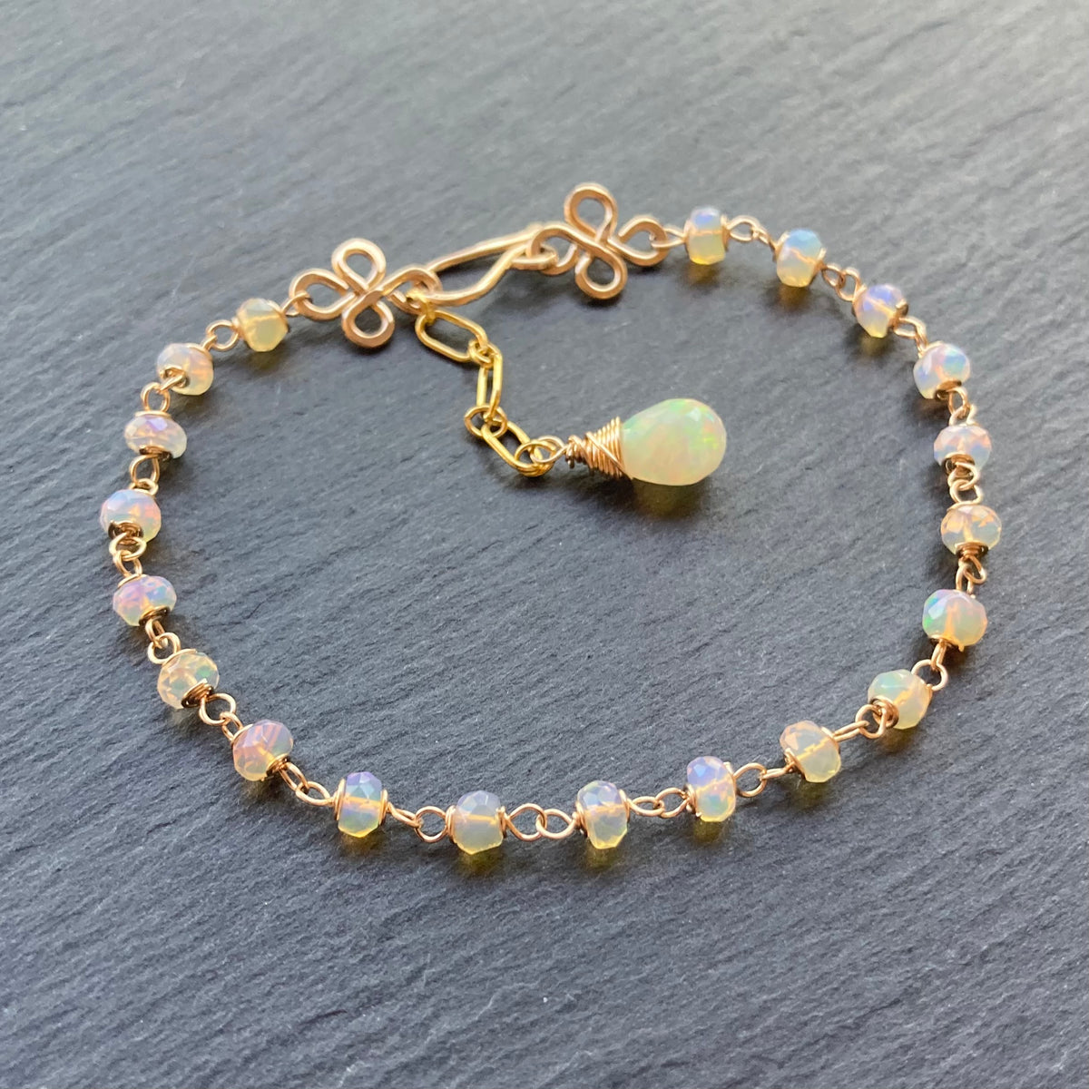 Ethiopian Opal & Gold Bracelet