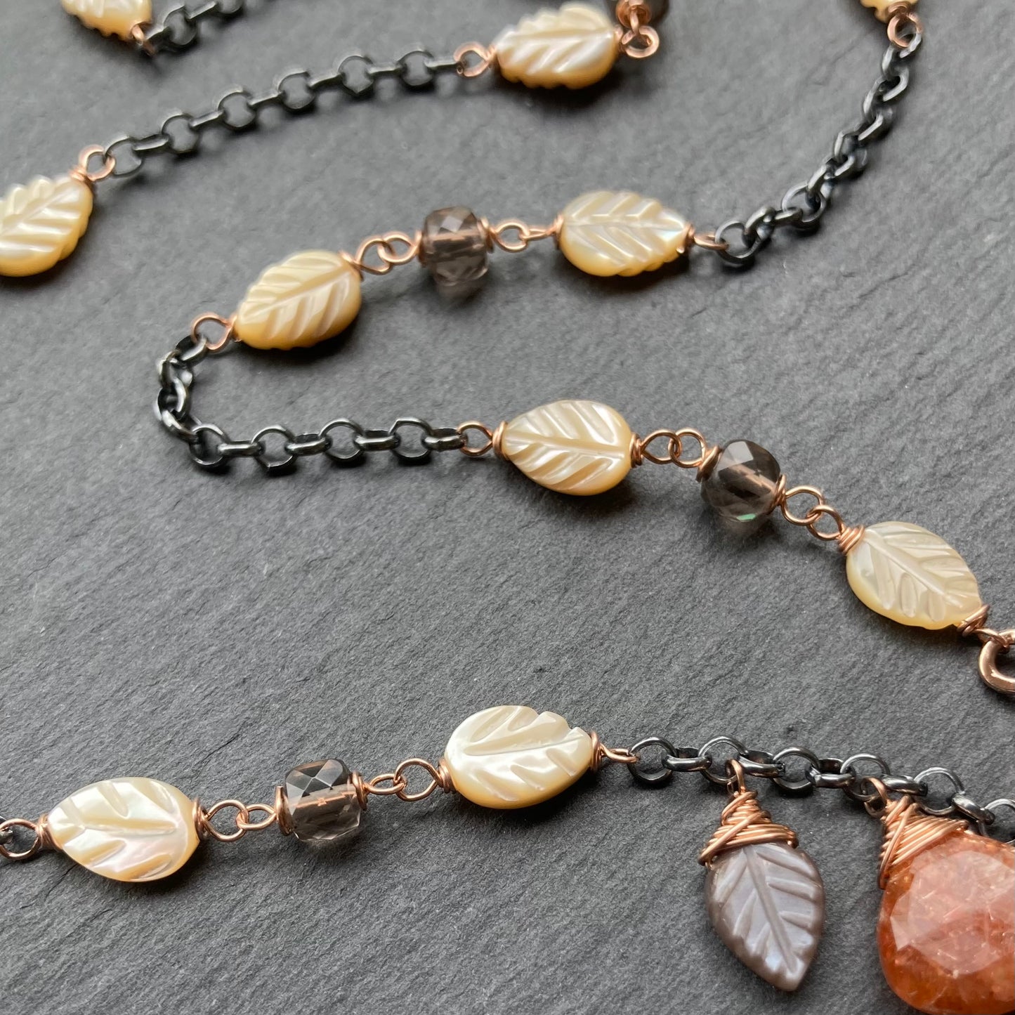 Multi Gemstone & Mixed Metal Athene Noctua Pendant Necklace