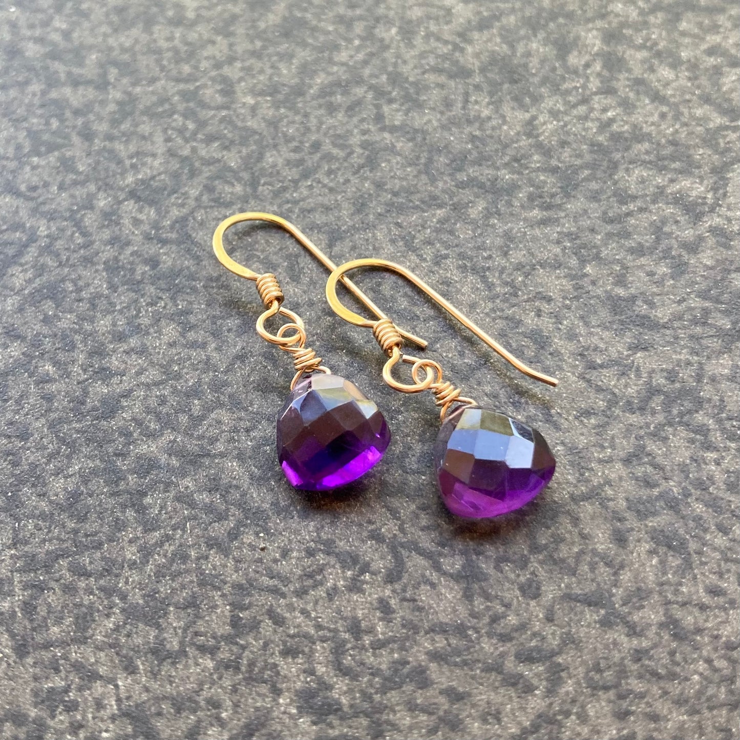 Amethyst & 14k Gold Earrings