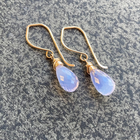 Scorolite & Gold Earrings