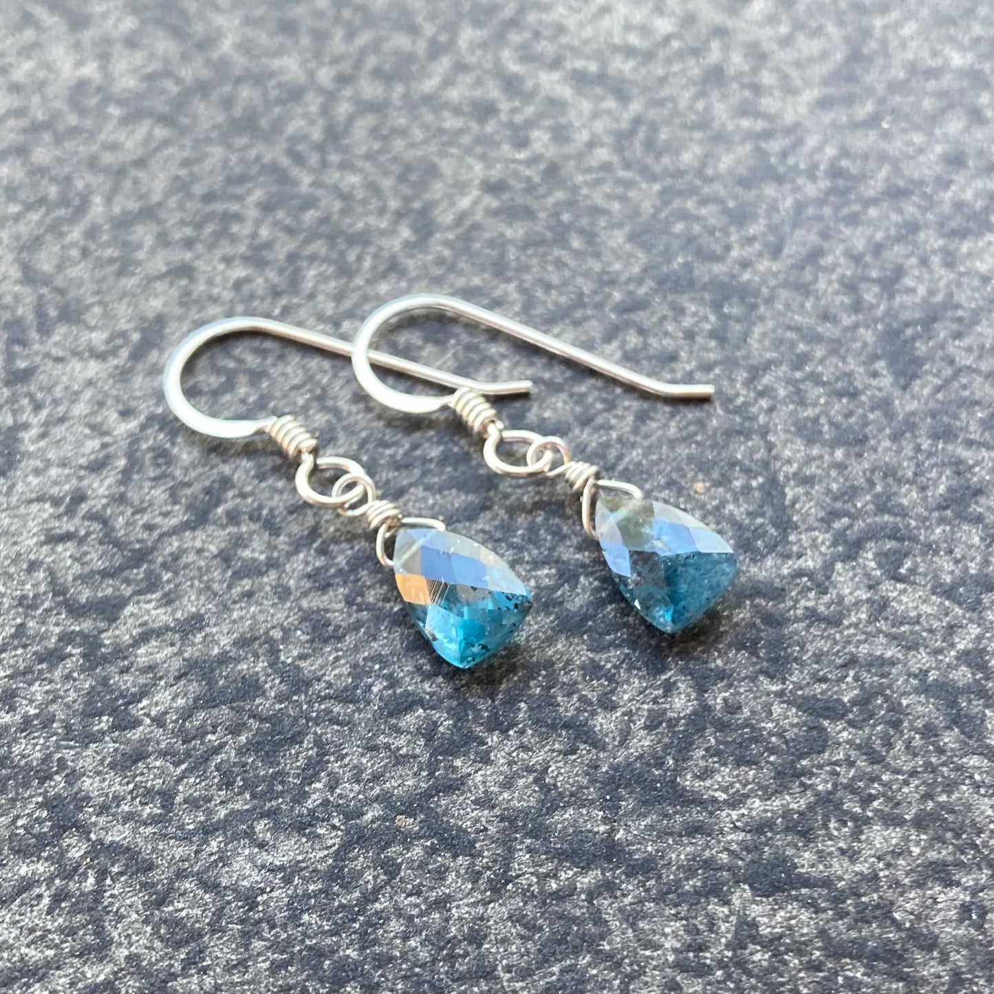 Moss Kyanite & Sterling Silver Earrings