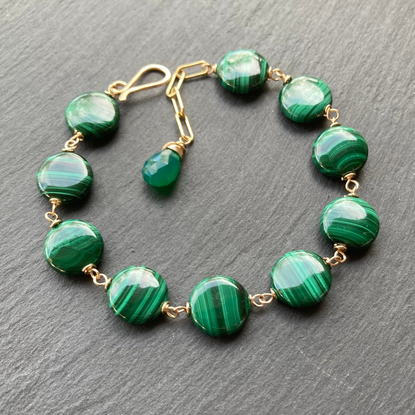 Malachite & Gold Bracelet