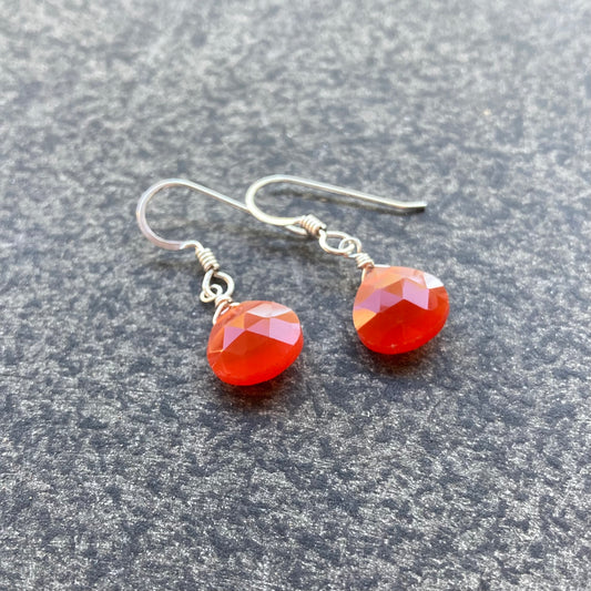 Carnelian & Sterling Silver Earrings