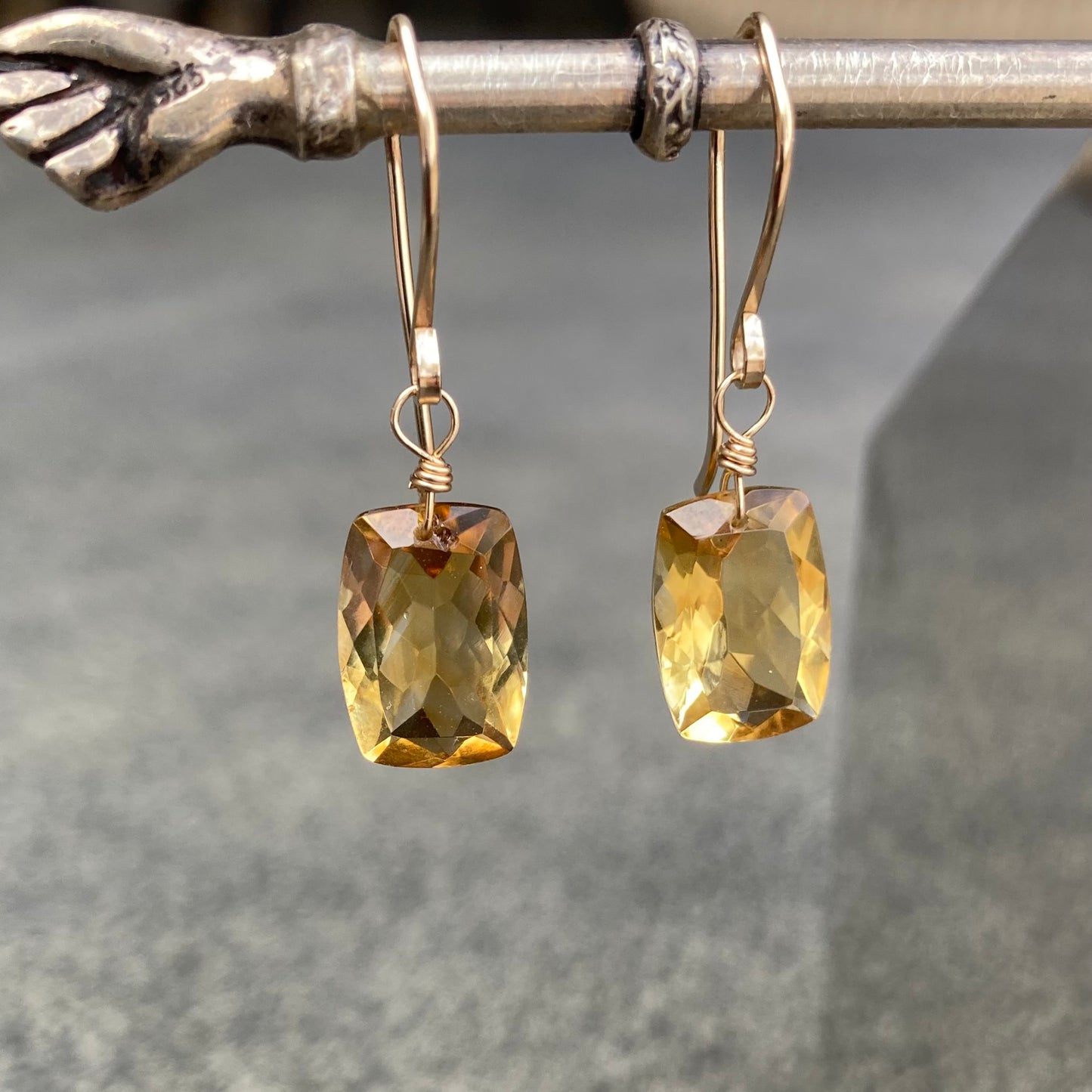 Citrine & Gold Earrings