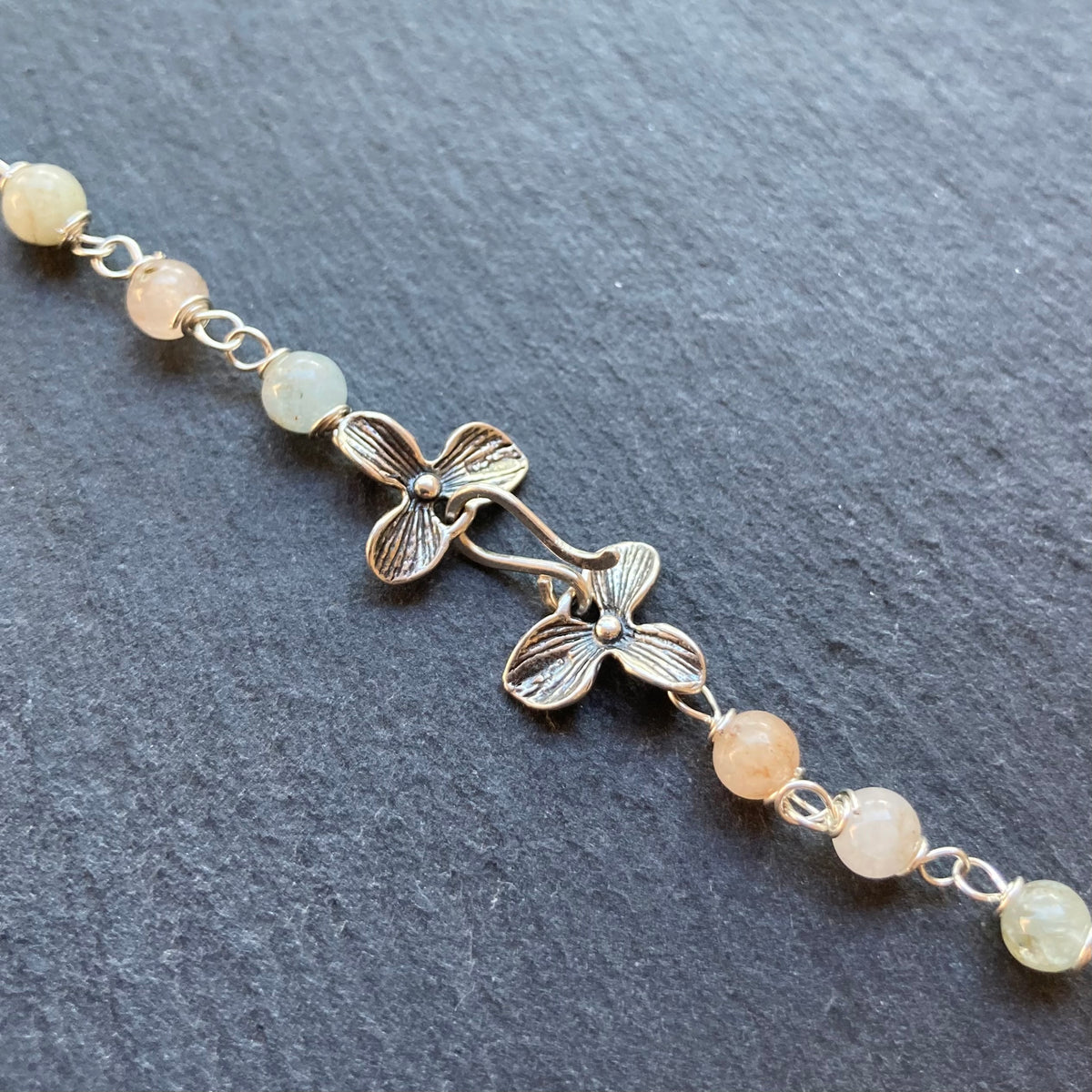 Multi Beryl & Silver Necklace