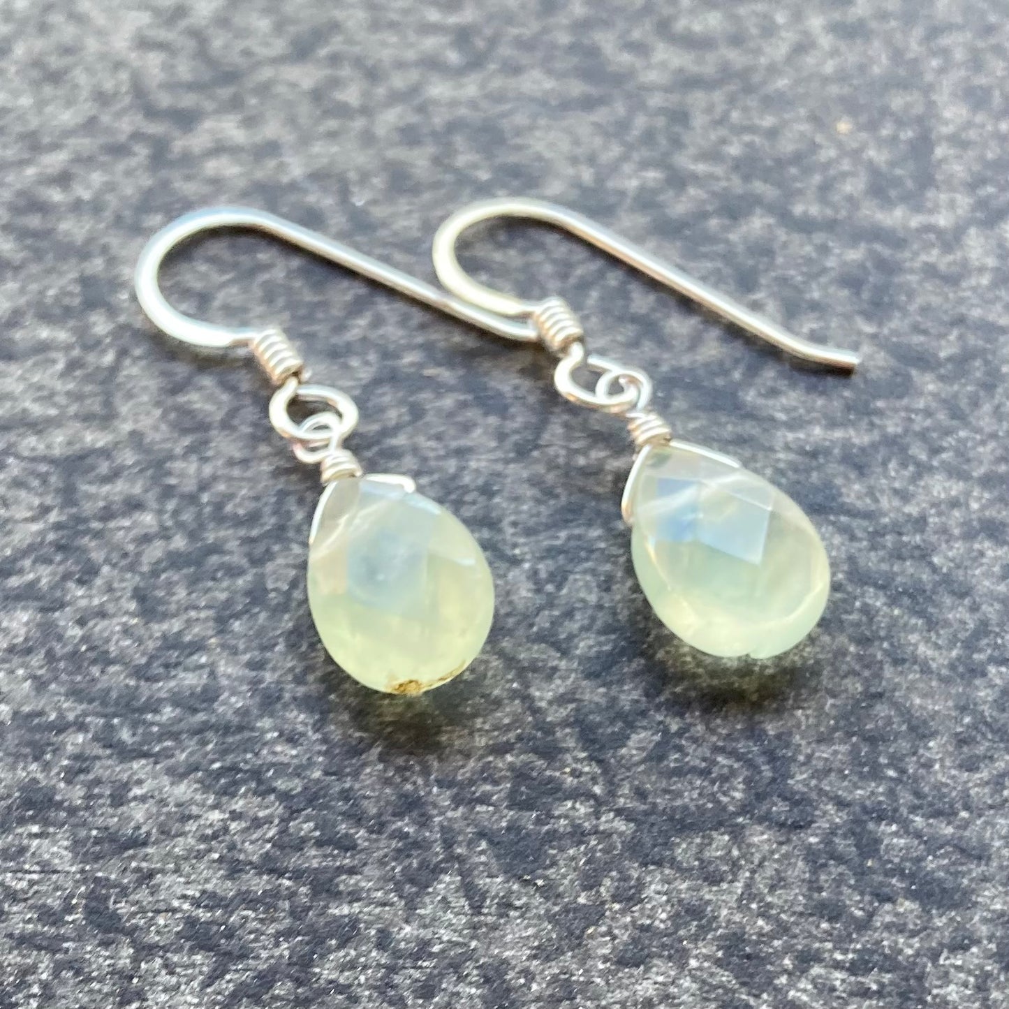 Prehnite & Sterling Silver Earrings