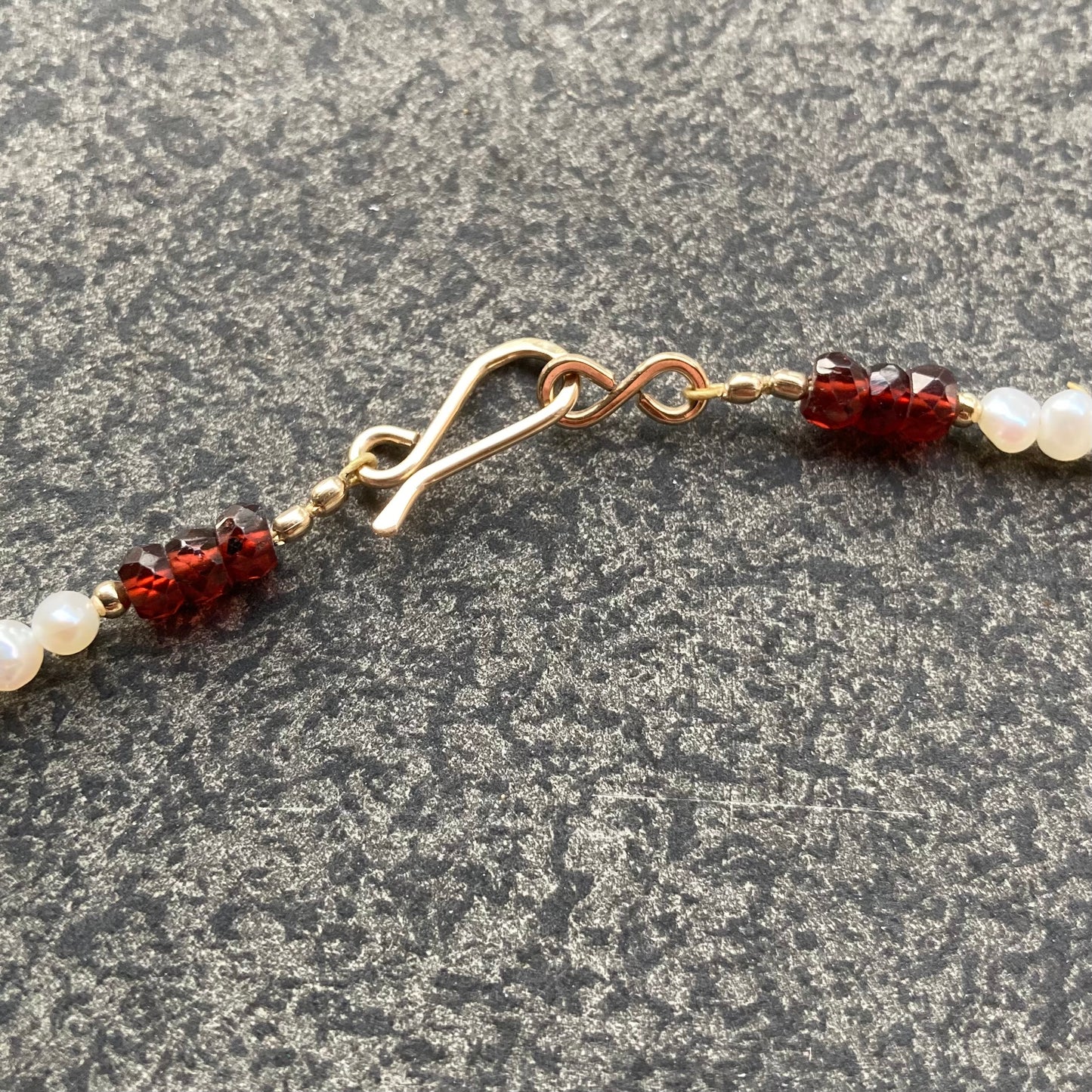 Crazy Lace Agate, Mozambique Garnet & Freshwater Pearl Necklace