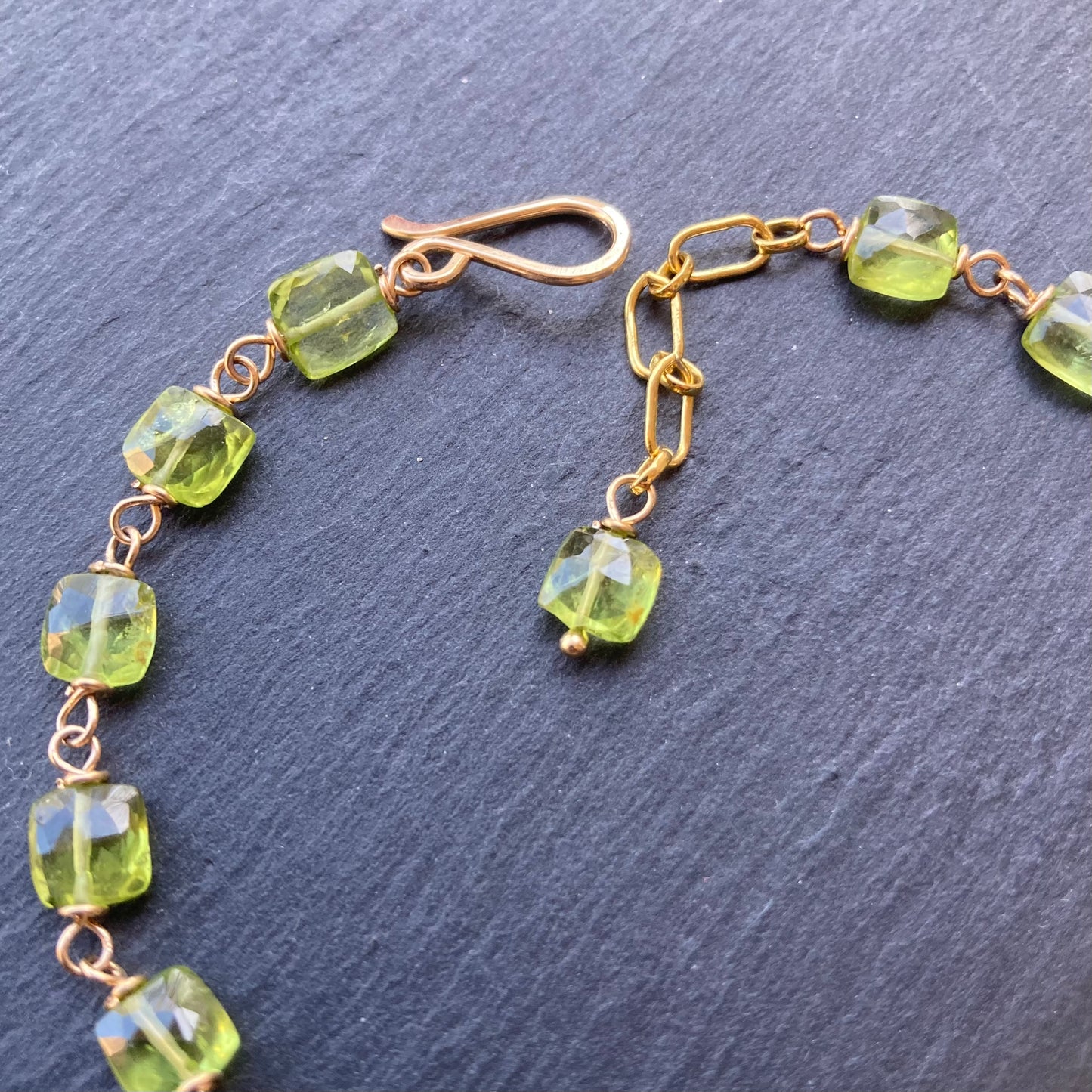 Peridot & Gold Bracelet