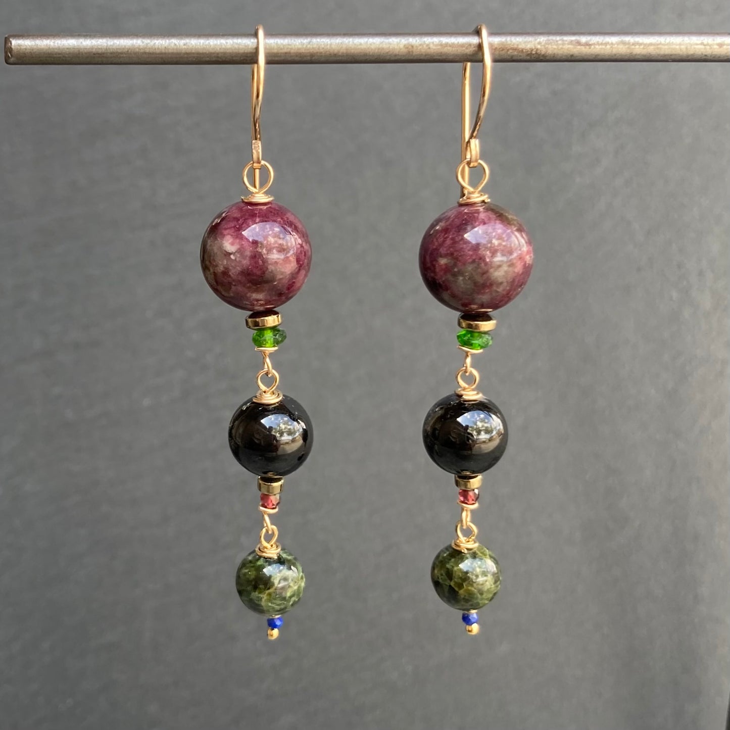Custom Multi Gemstone Earrings