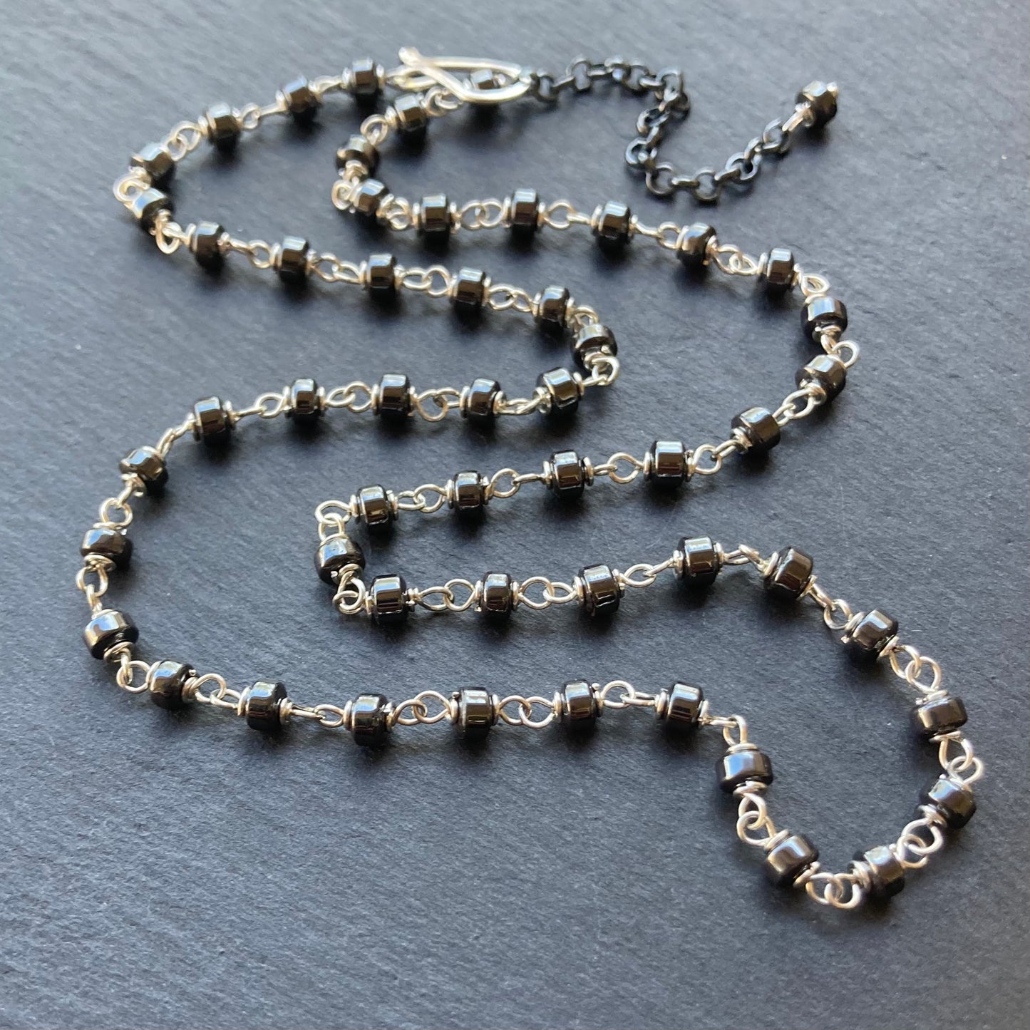Hematite & Sterling Silver Necklace