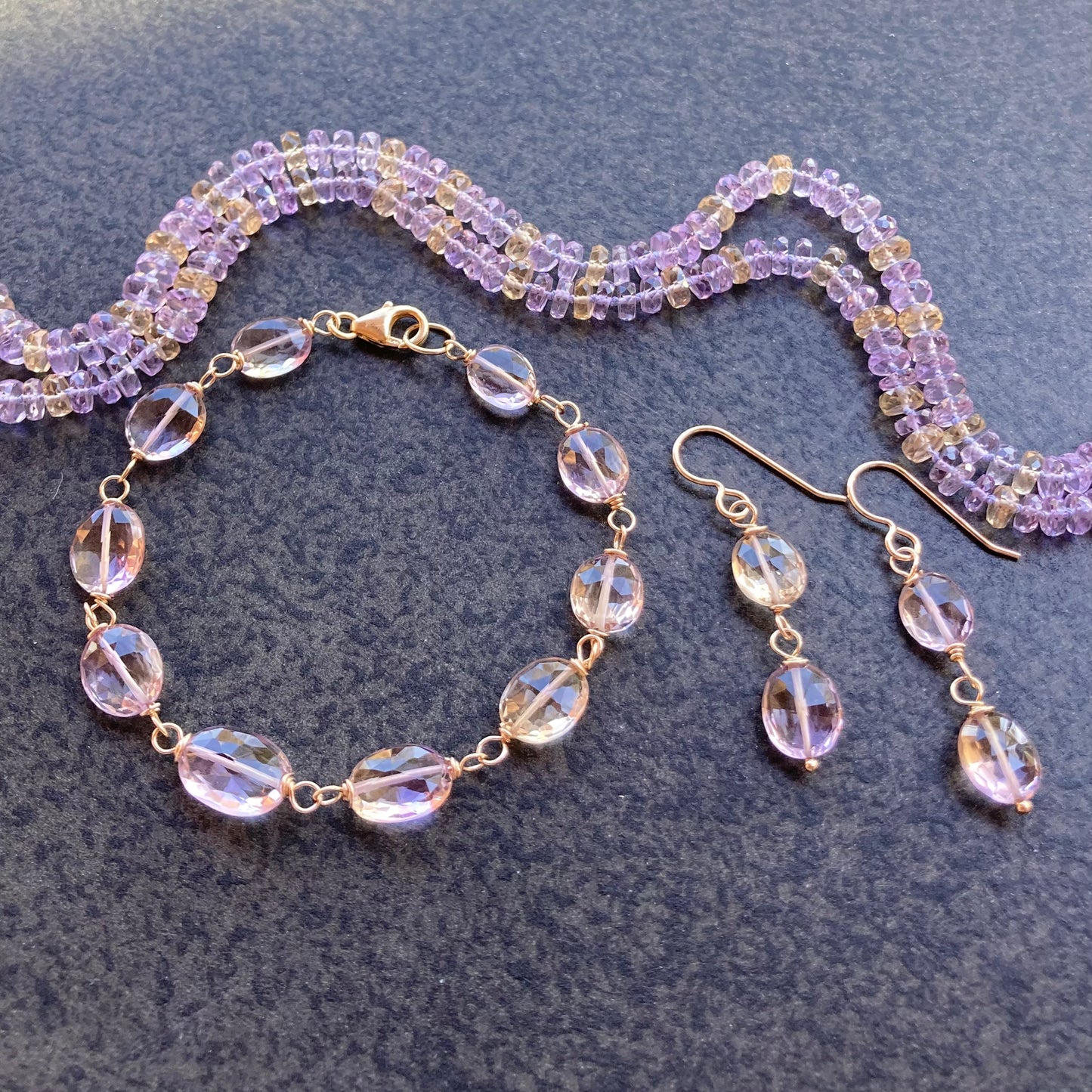 Ametrine & 14k Gold Bracelet