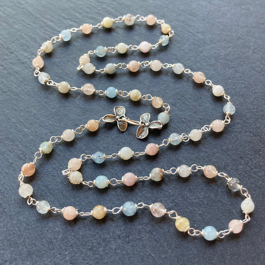Multi Beryl & Silver Necklace