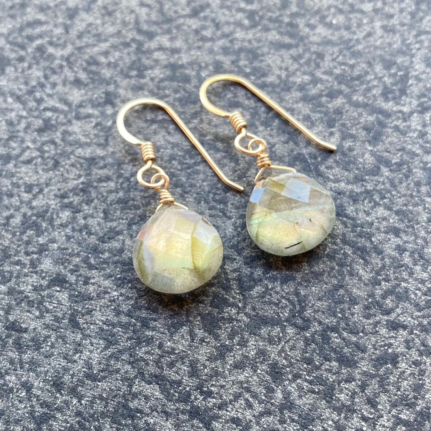 Labradorite & Gold Earrings