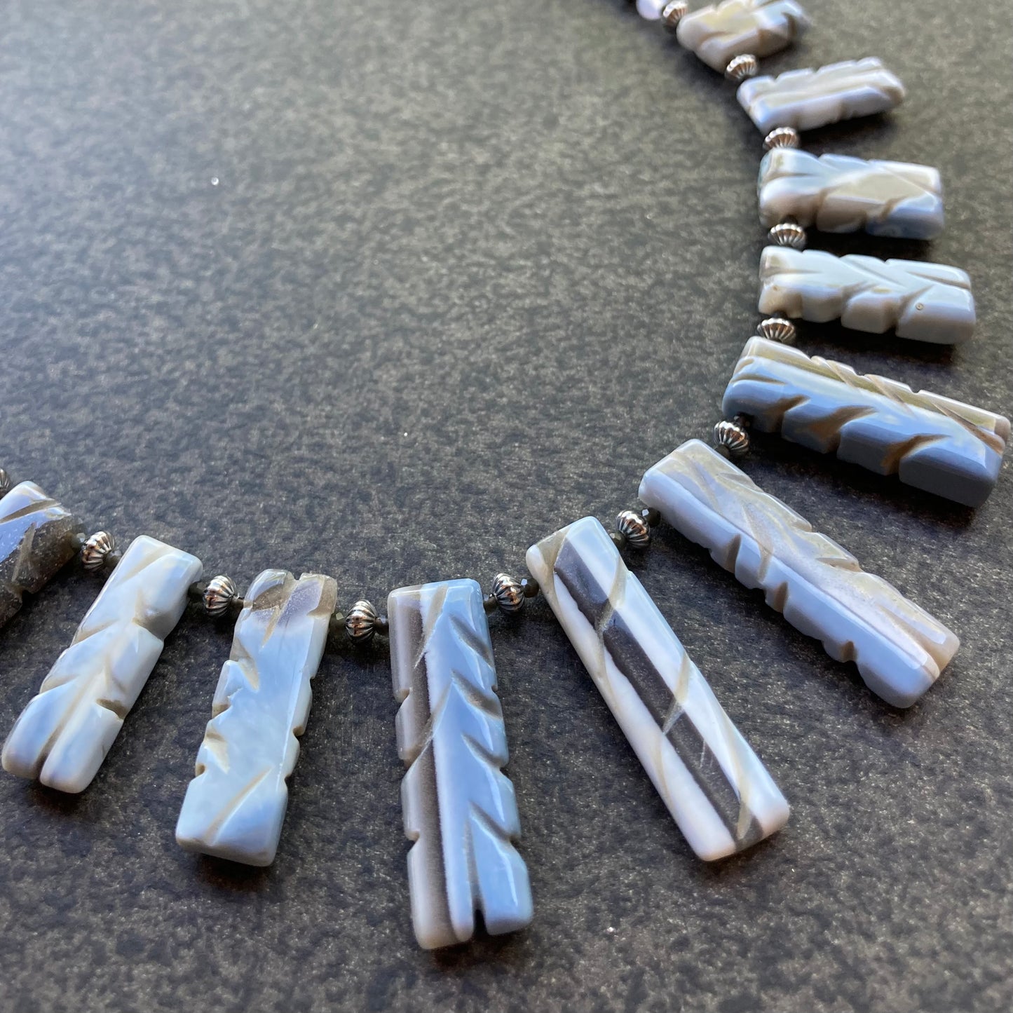 Owyhee Blue Opal & Sterling Silver Collar