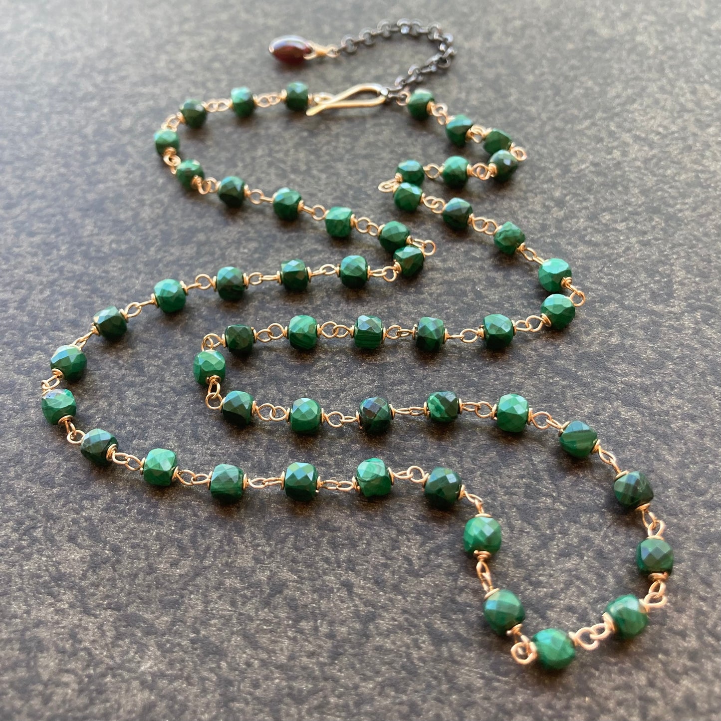 Malachite & Gold Necklace