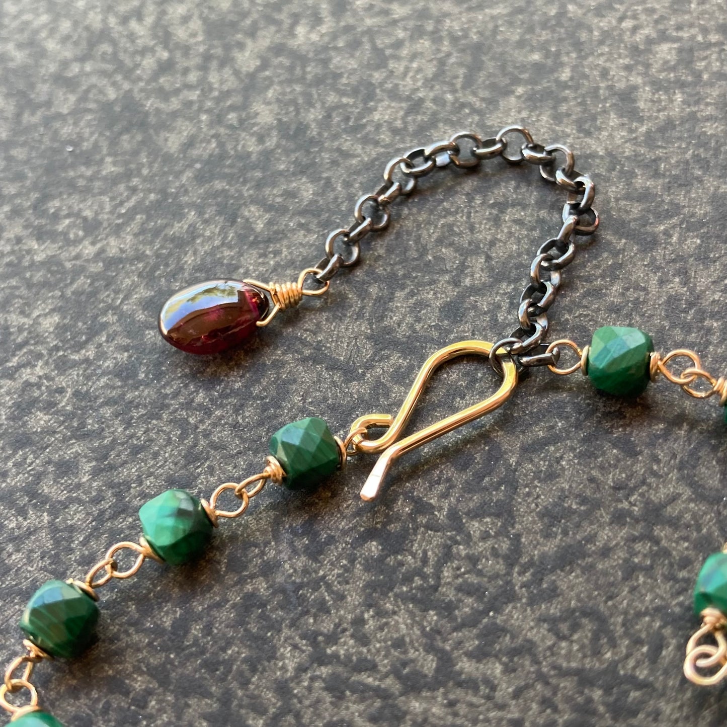 Malachite & Gold Necklace