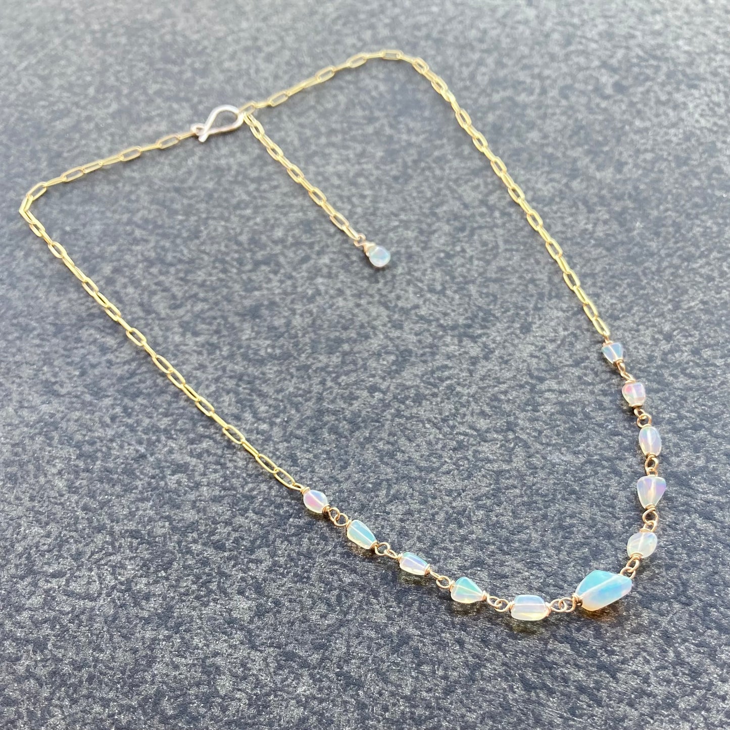 Ethiopian Opal & Gold Necklace