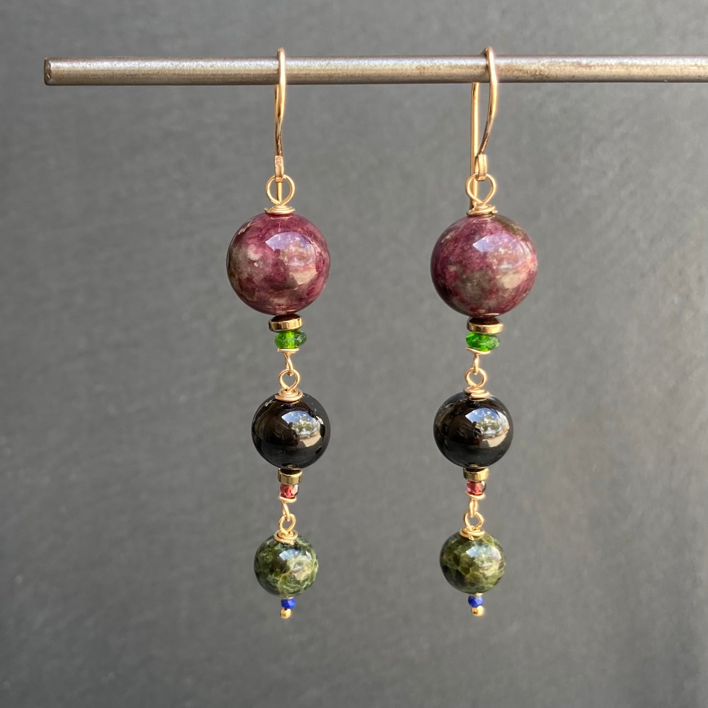 Custom Multi Gemstone Earrings