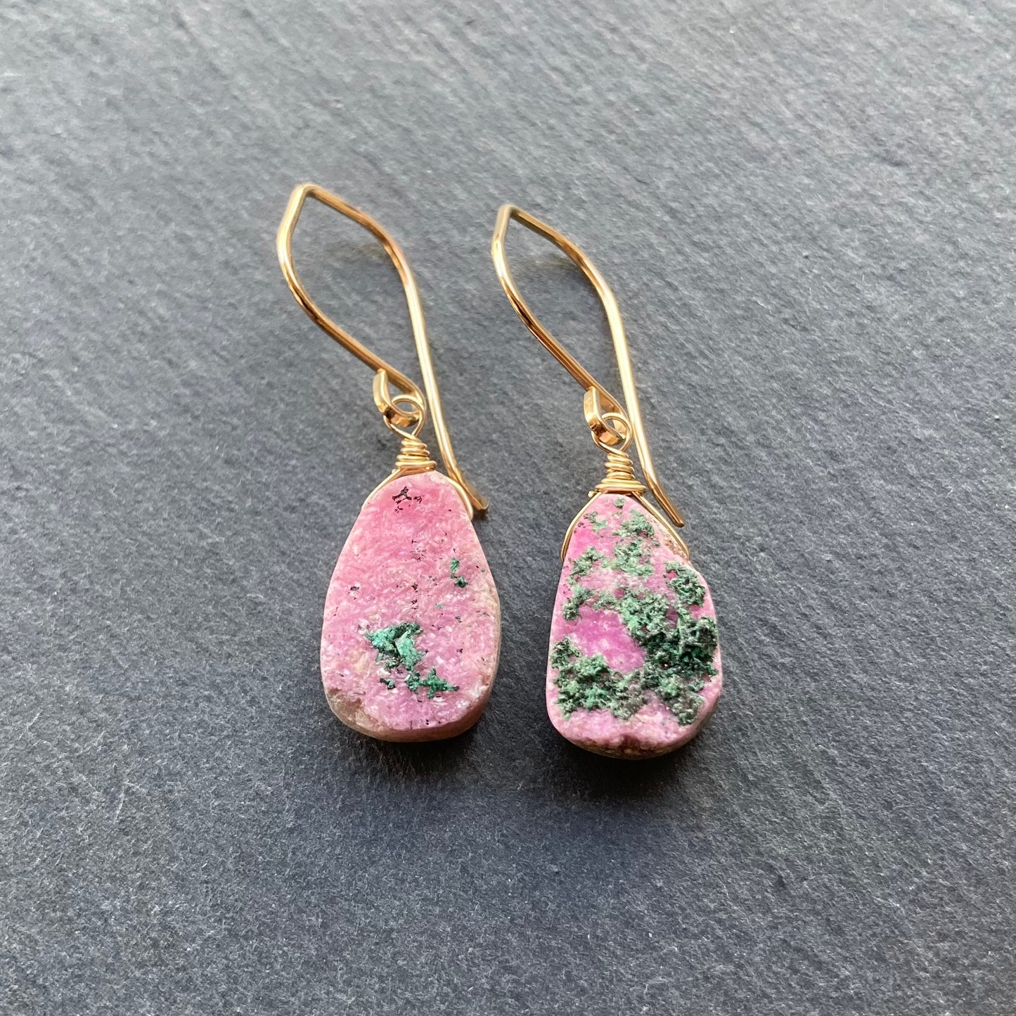 Cobalto Calcite & Gold Earrings