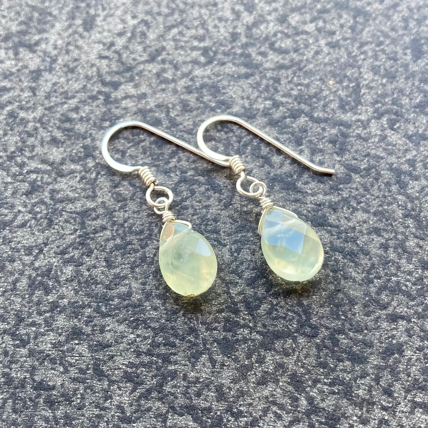 Prehnite & Sterling Silver Earrings