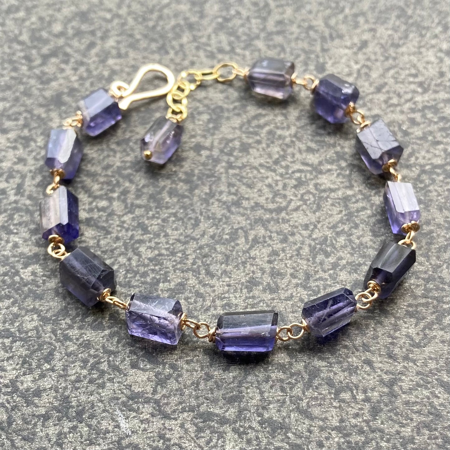 Iolite & Gold Bracelet