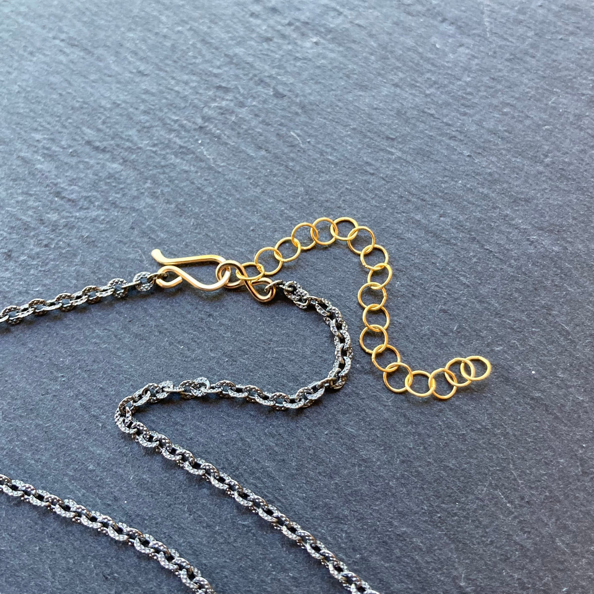 Natural Ammonite & Mixed Metal Necklace