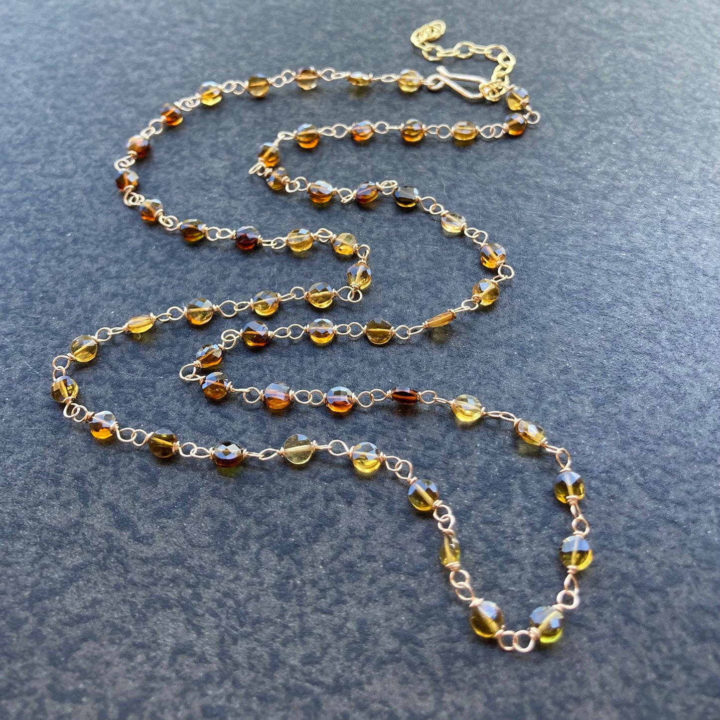 Petro Tourmaline & 14k Gold Necklace