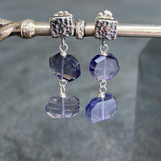 Iolite & Sterling Silver Studs