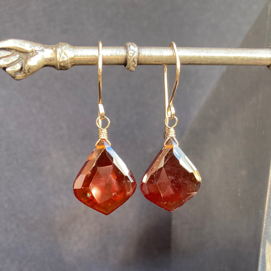 Hessonite & Gold Earring