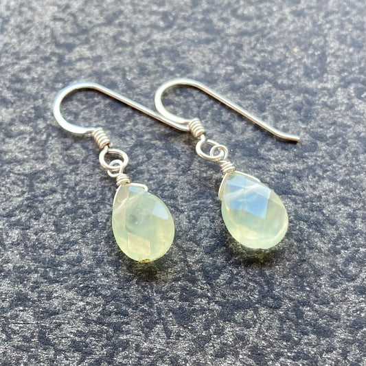 Prehnite & Sterling Silver Earrings