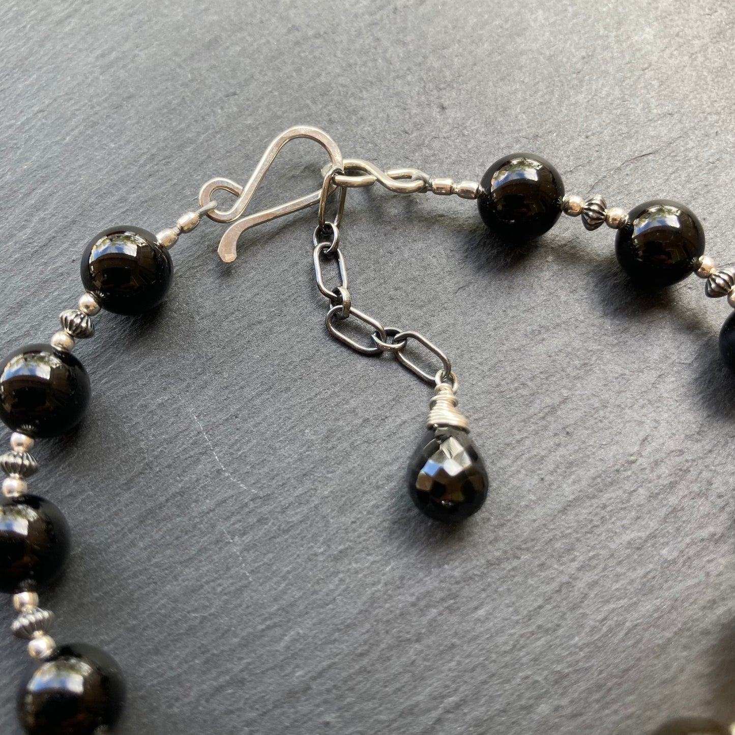 Black Onyx & Sterling Silver Bracelet