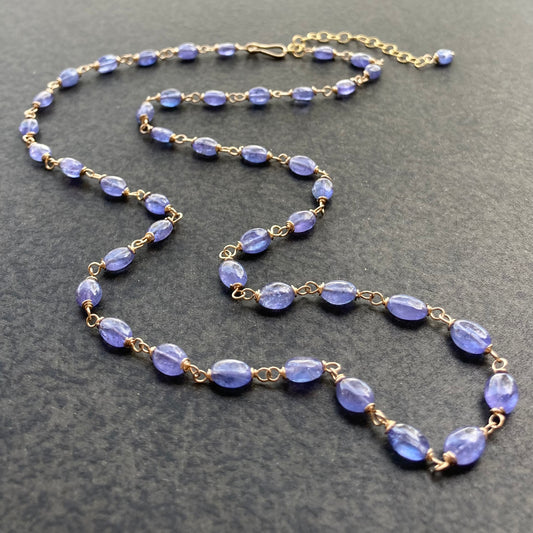 Tanzanite & 14k Gold Necklace