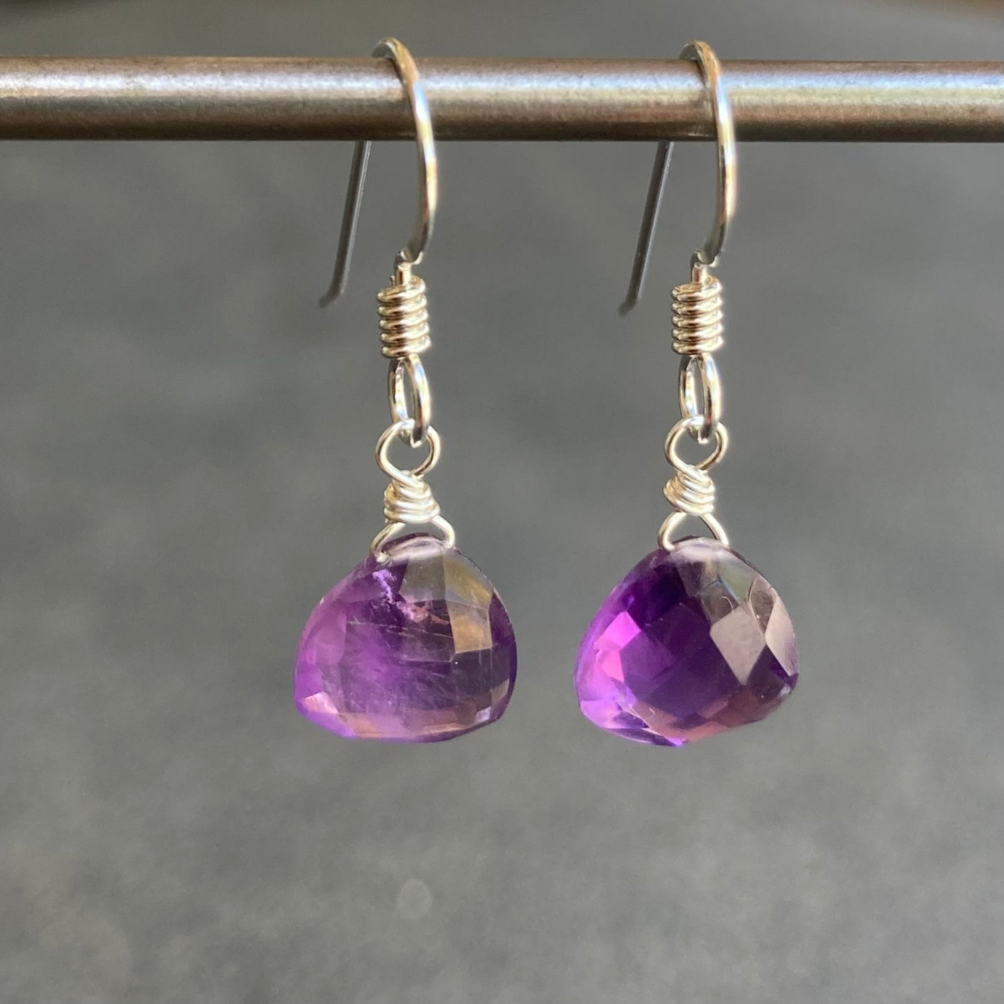 Amethyst & Sterling Silver Earrings