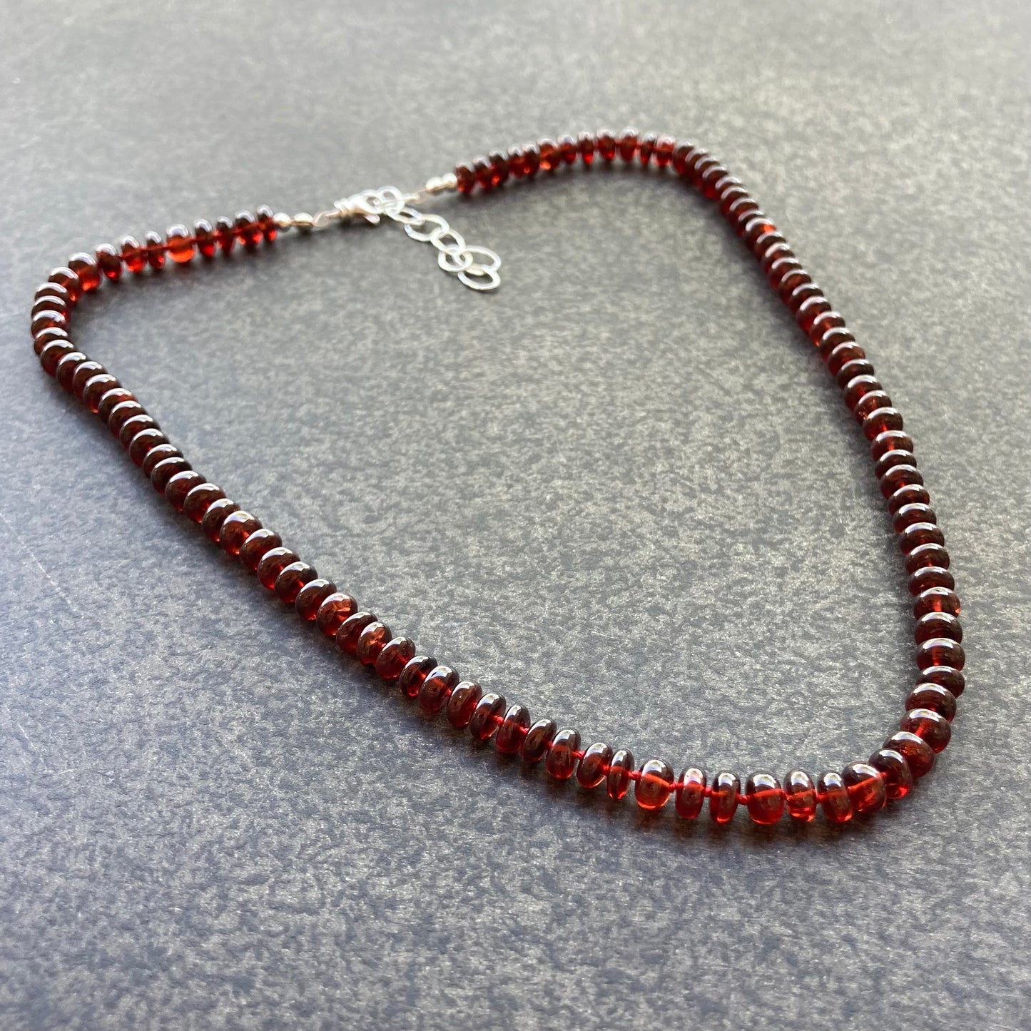 Mozambique Garnet Hand Knotted Silk Choker