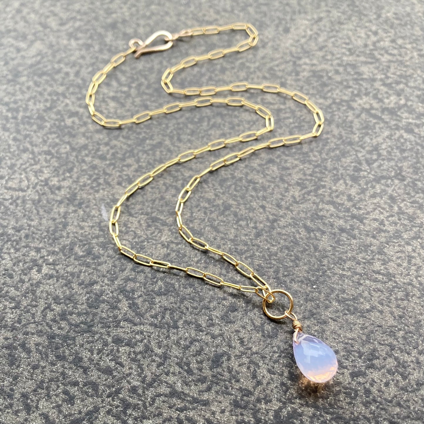 Scorolite & Gold Pendant Necklace