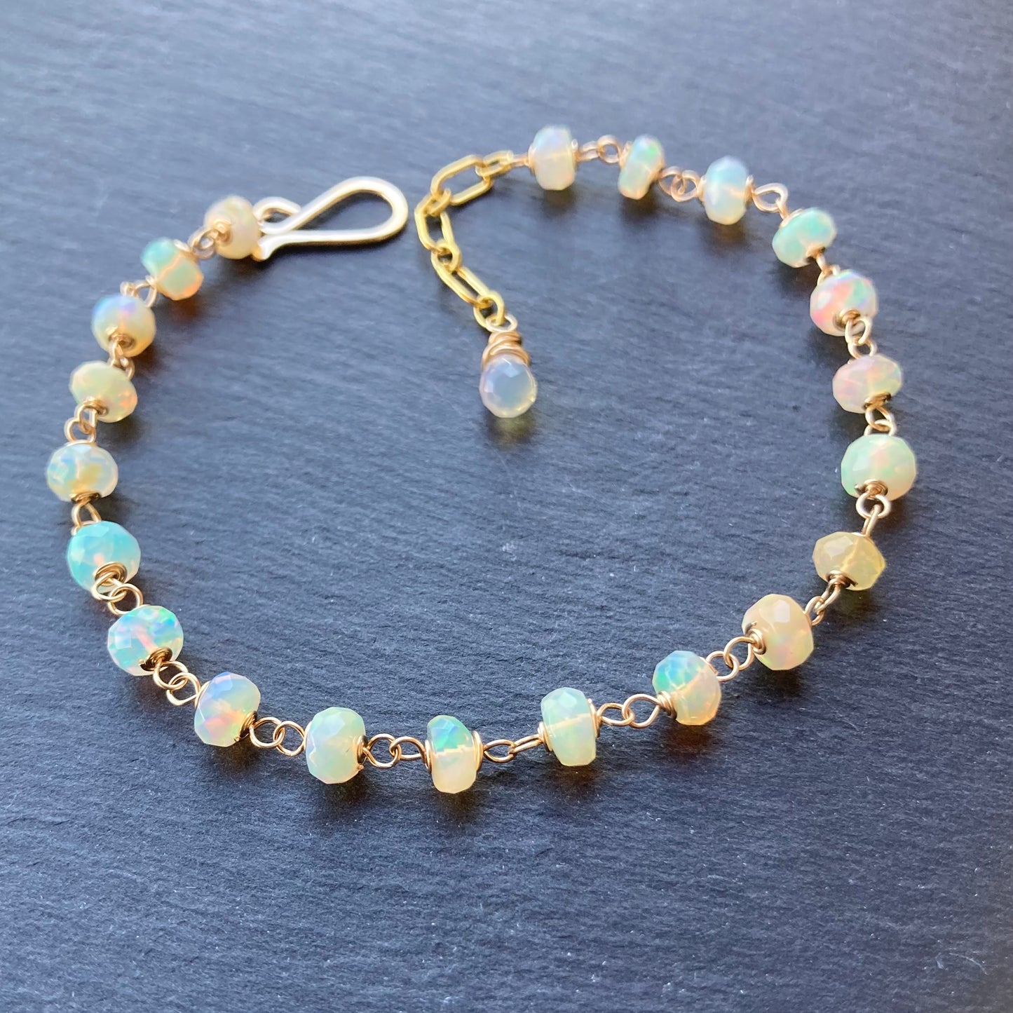 Ethiopian Opal & Gold Bracelet