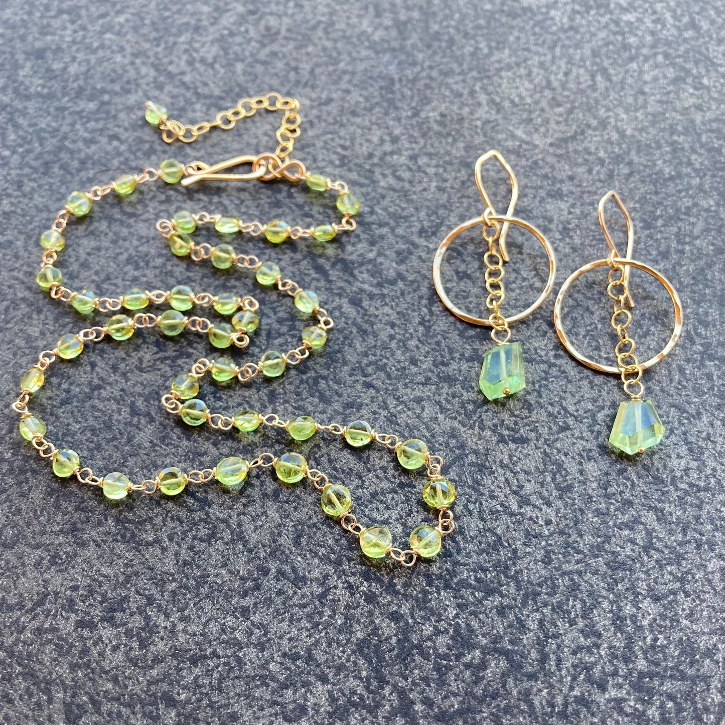 Peridot & Gold Necklace