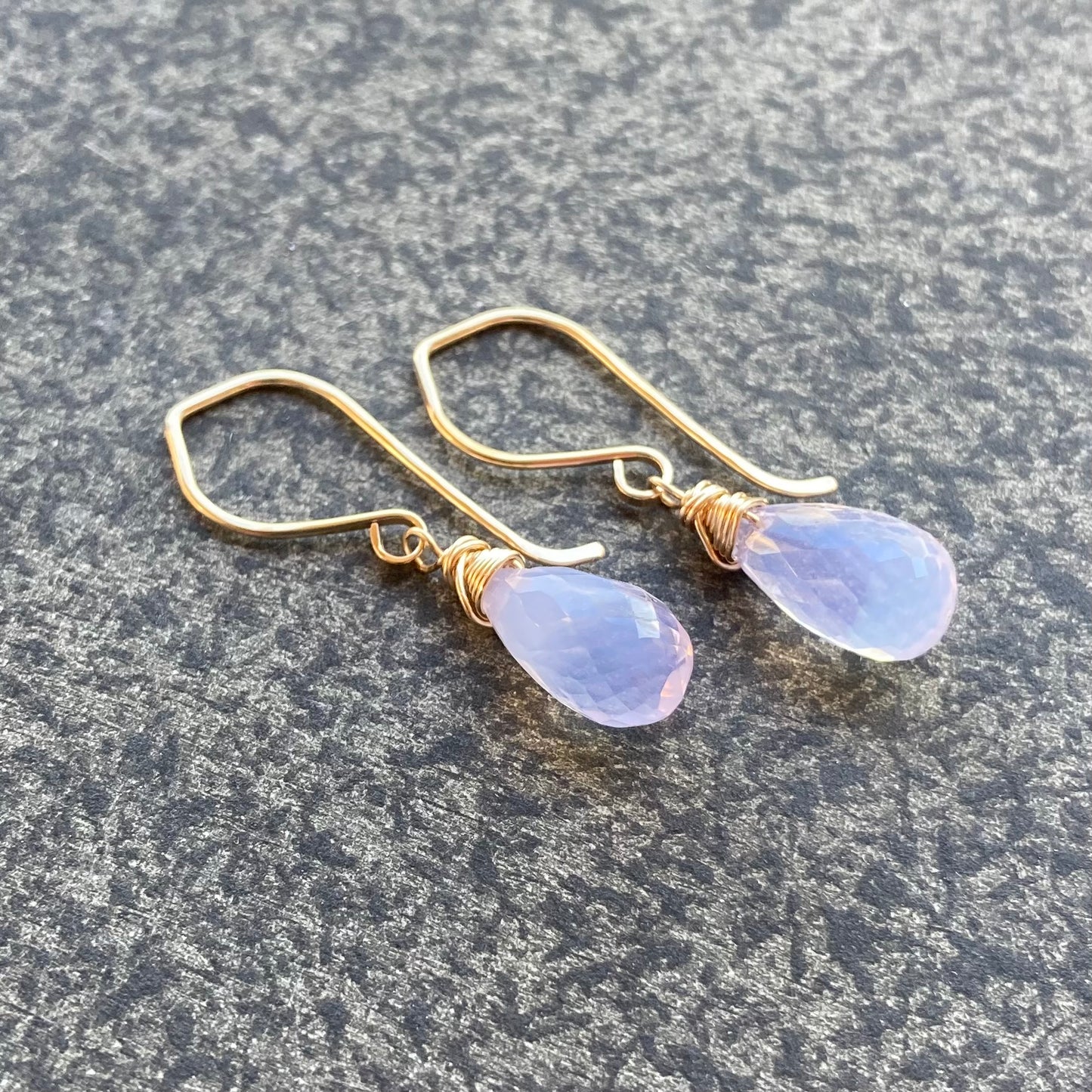 Scorolite & Gold Earrings