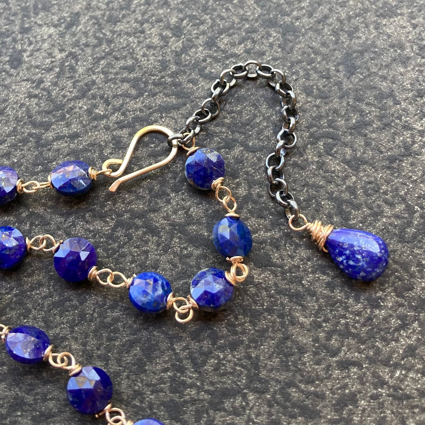 Lapis Lazuli & Mixed Metal Necklace