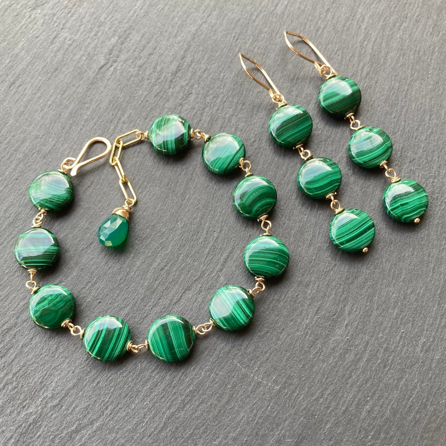 Malachite & Gold Bracelet