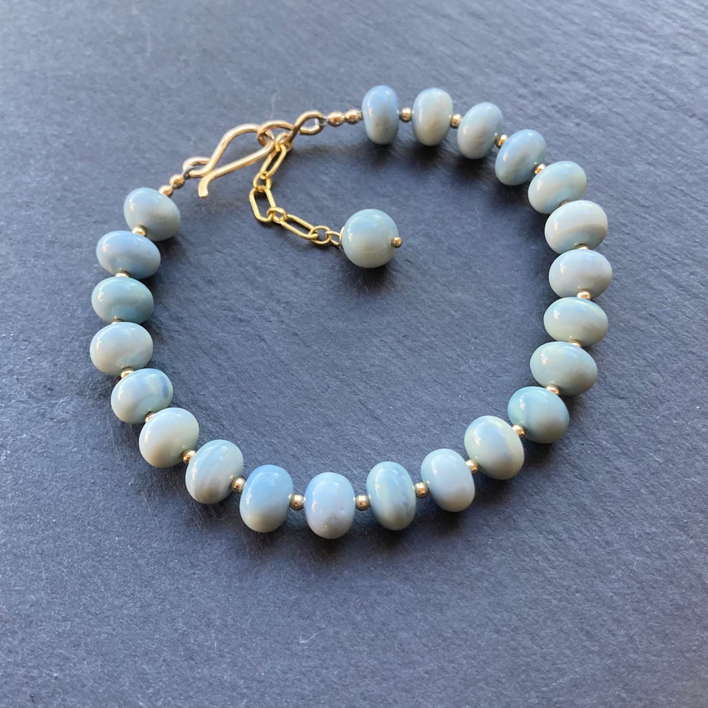 Owyhee Blue Opal & Gold Bracelet