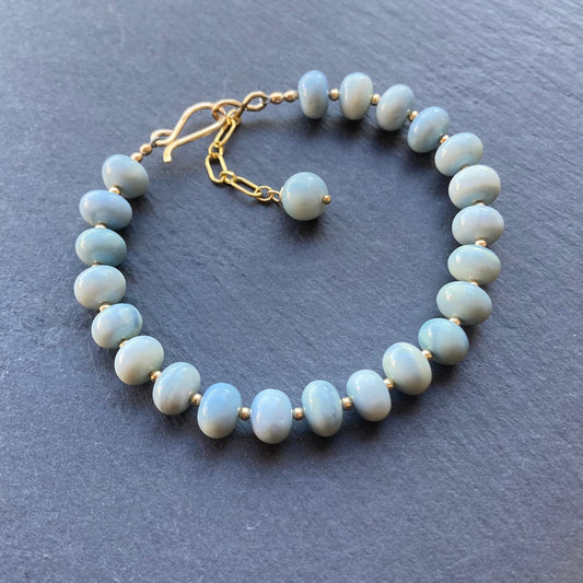 Owyhee Blue Opal & Gold Bracelet