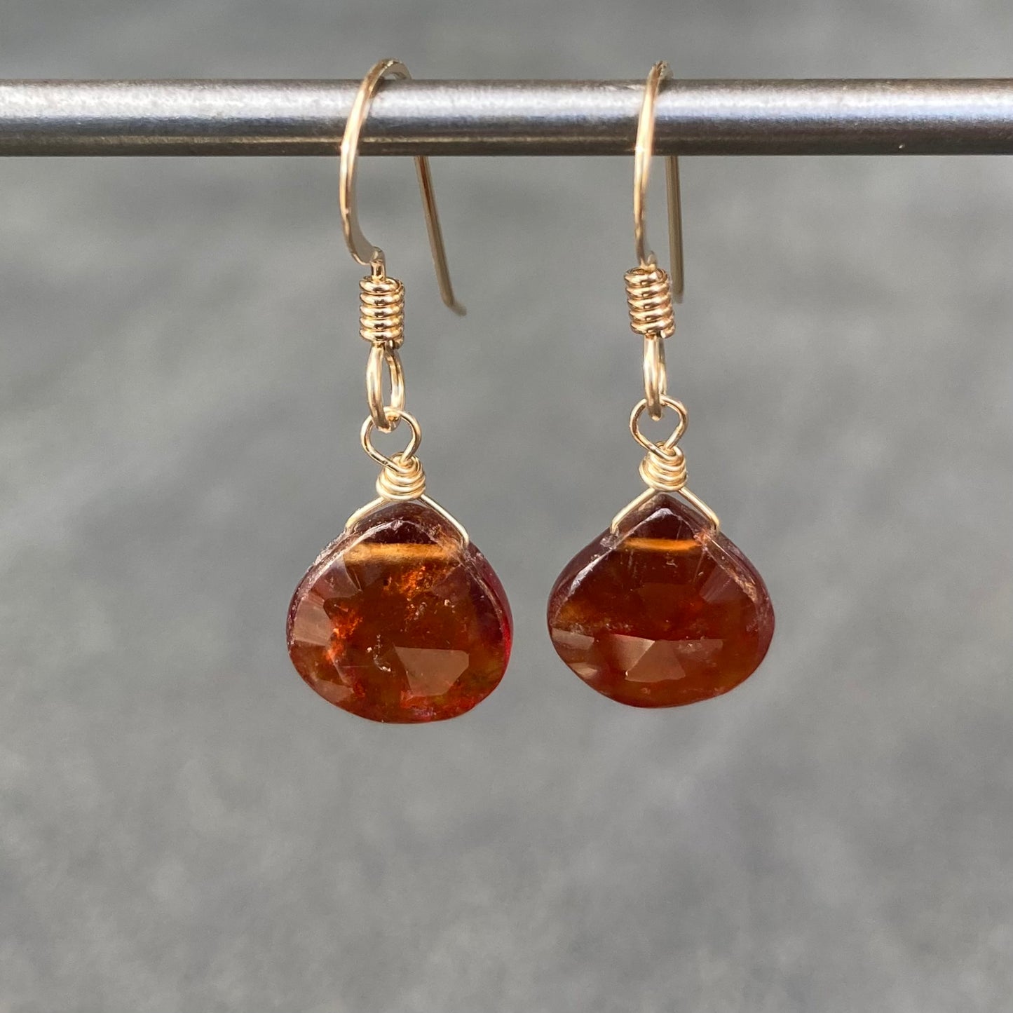 Hessonite & 14k Gold Earrings