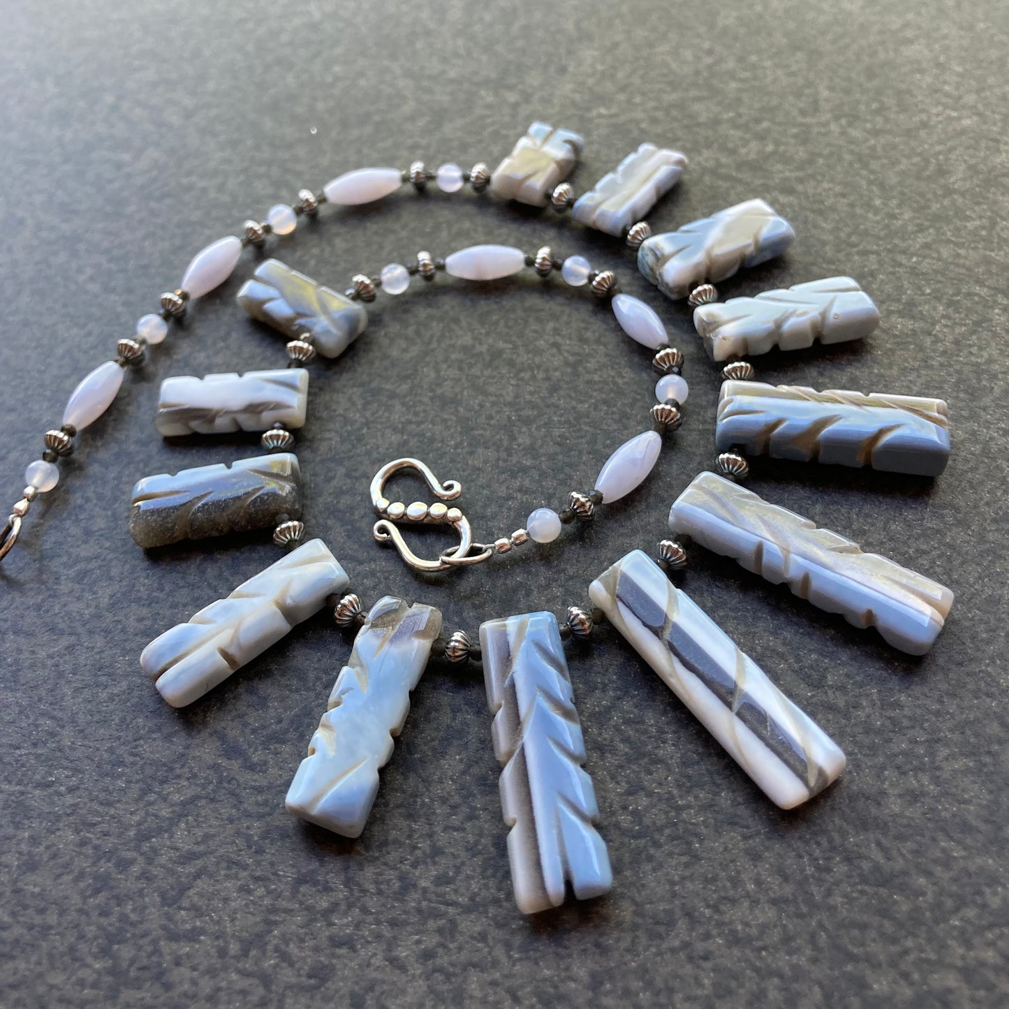 Owyhee Blue Opal & Sterling Silver Collar