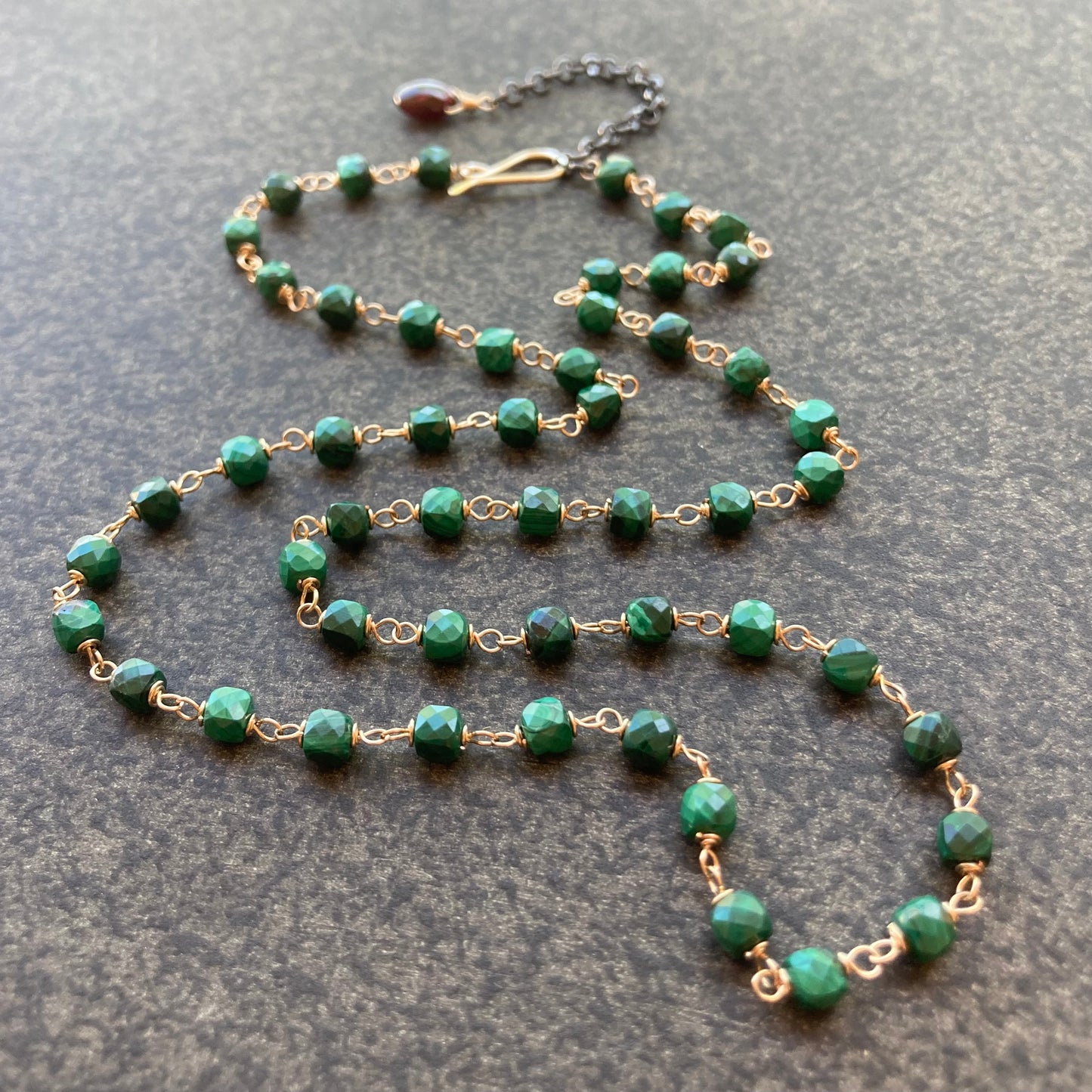 Malachite & Gold Necklace