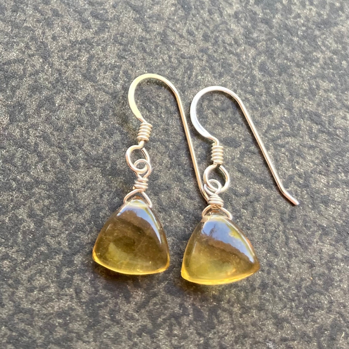 Beer Quartz & Sterling Silver Earrings