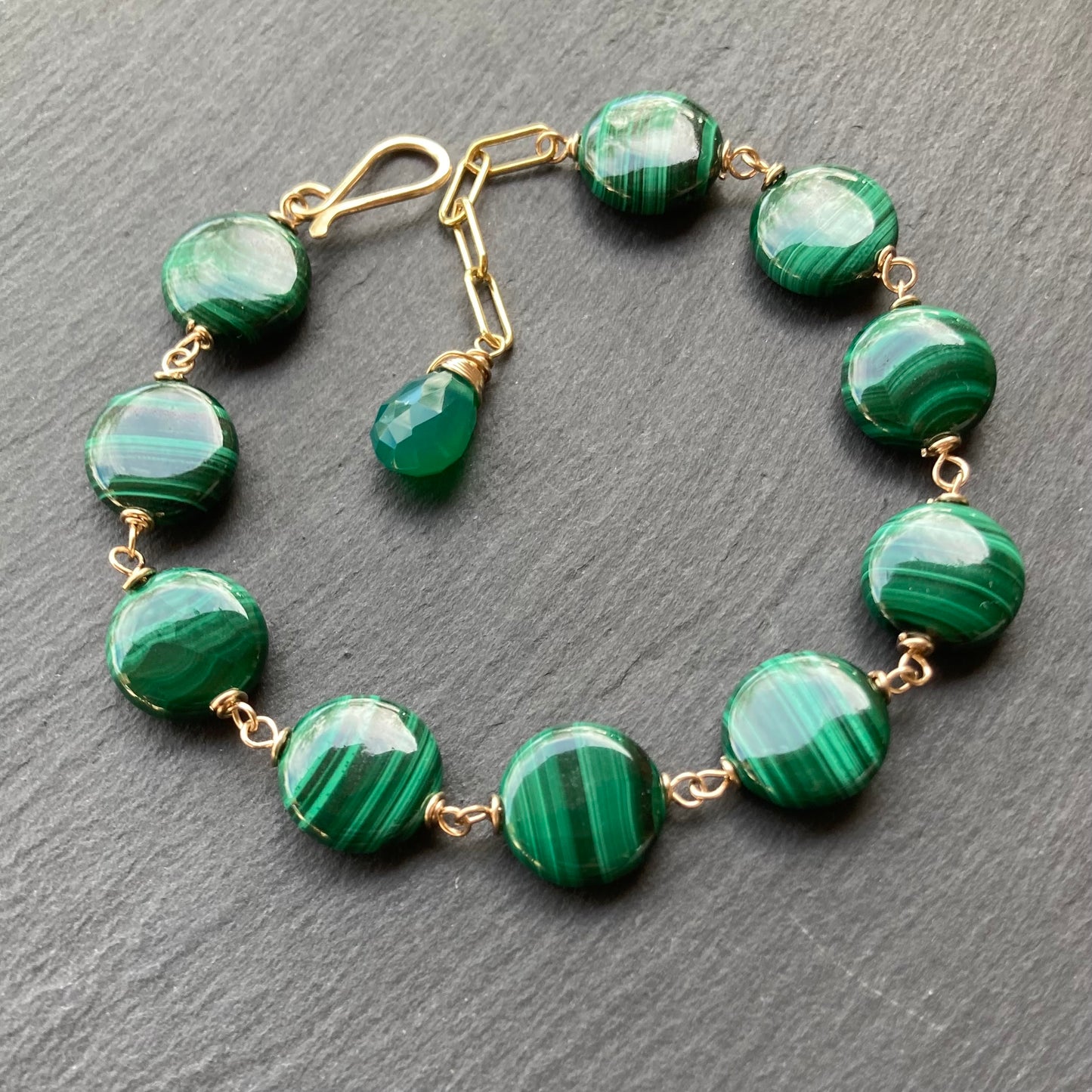 Malachite & Gold Bracelet