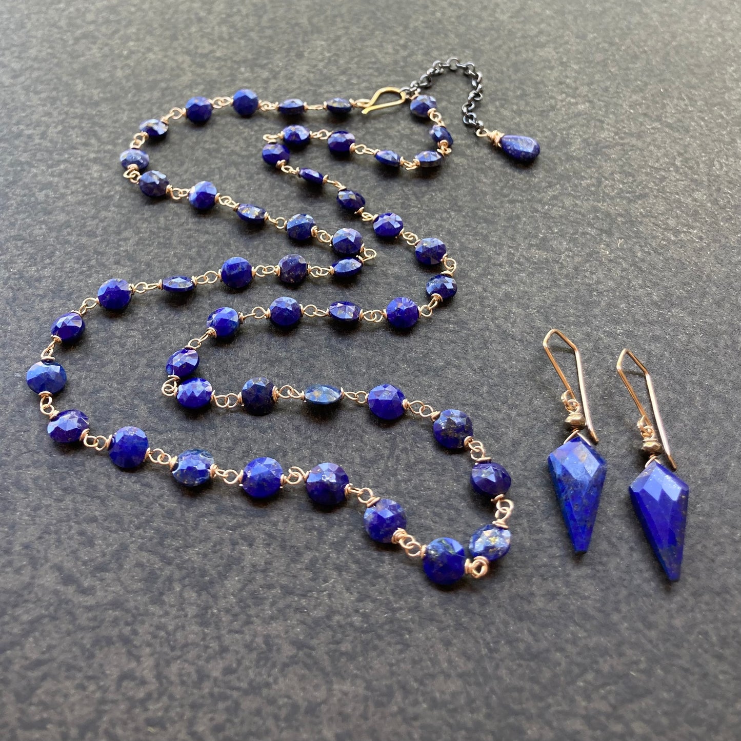 Lapis Lazuli & Mixed Metal Necklace