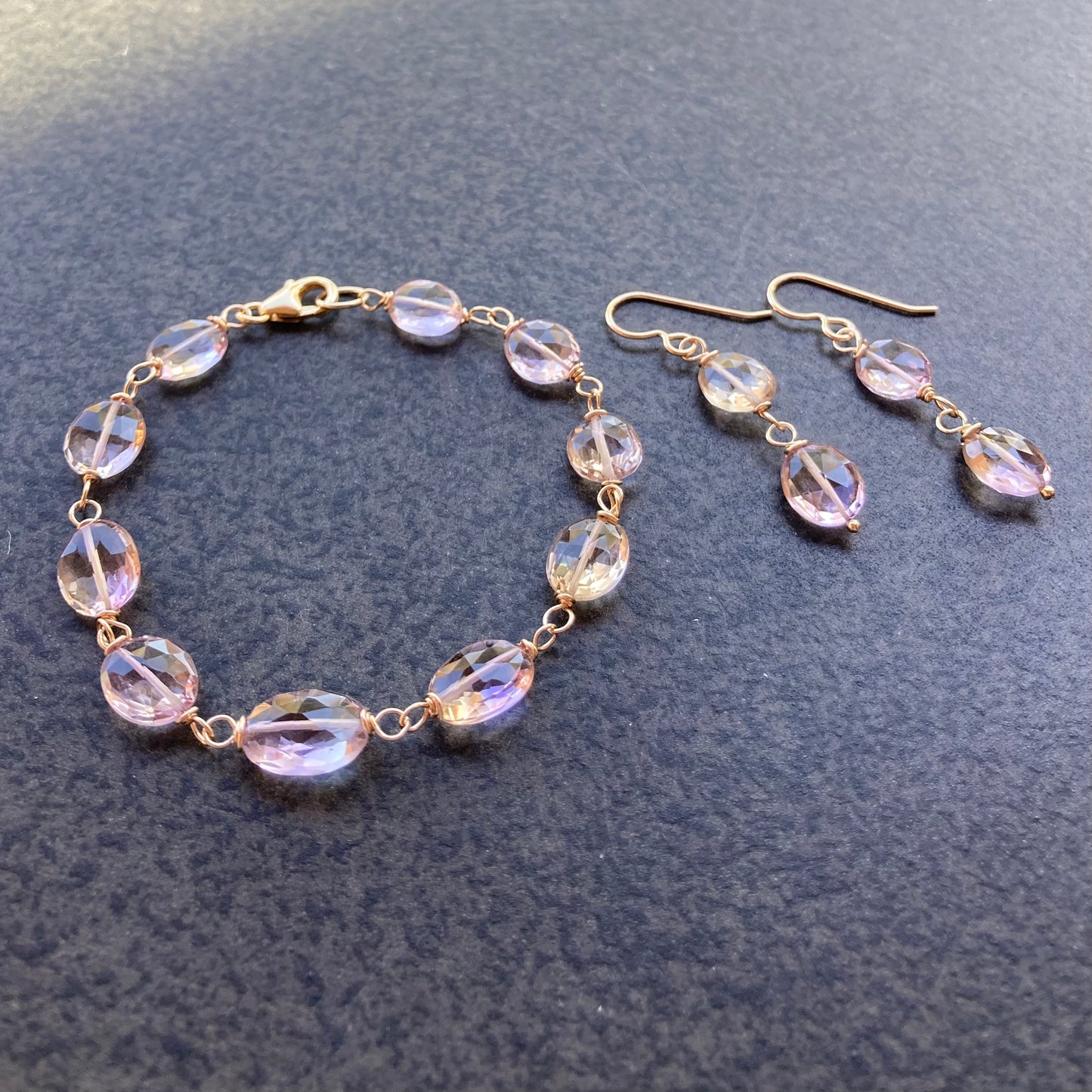 Ametrine & 14k Gold Bracelet